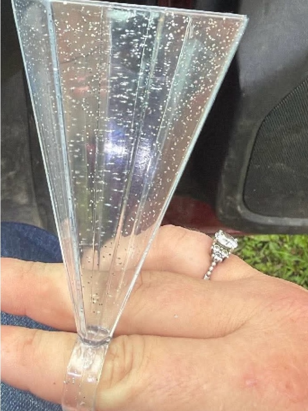 Clear Sparkle Plastic Champagne Glass - Party shot glass set of 20